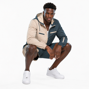 Ensemble de survêtement pour homme en nylon et polyester, coupe-vent et short, tissé technique Ripstop, marque privée, fabrication de vêtements de sport - Product Image 4