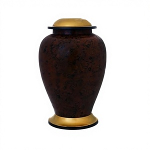 Excellent Quality Copper Antique Brass Cremation Funeral <b>Urns</b> for Human Ashes Free Velvet Bag - Product Image 1