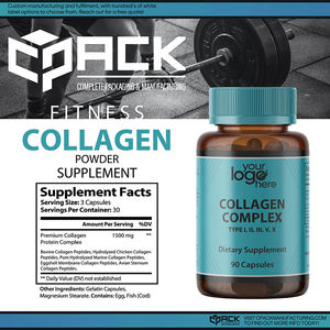 Cápsulas de Colágeno Multi-Péptidos para Mujeres, Hechas en EE. UU., 5 Tipos I, II, III, V, X, Bovino, Marino, para Piel, Cabello, Uñas y Articulaciones, OEM, 90 Cápsulas - Product Image 3