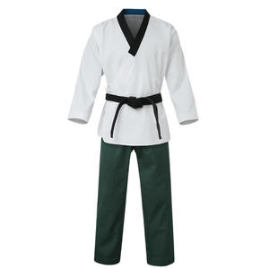 Uniforme de Competición de Taekwondo Dobok para Artes Marciales, Traje de Entrenamiento Ligero y Elástico de Poliéster y Algodón para Adultos, Proveedor Mayorista OEM - Product Image 1