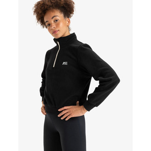 Sweat-shirt polaire léger à quart de zip pour femme, coupe courte, vente en gros - Product Image 1