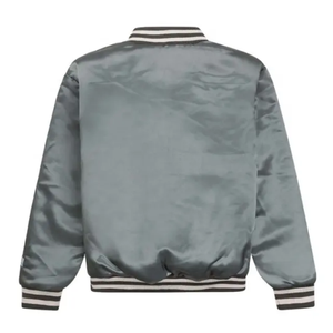 Trendy Men's <b>Canvas</b> Bomber <b>Jacket</b> OEM Wholesale Personalized Street Wear Silky Design Your Own Logo Winter Men's Bomber <b>Jacket</b> - Product Image 2