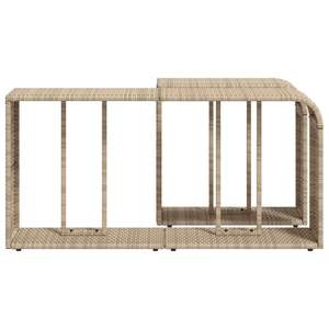 Étagère de rangement moyenne en rotin PE beige et acier thermolaqué - Product Image 6