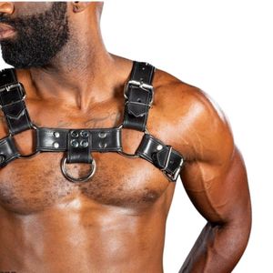 Arnés de Cuero Sintético para Hombre, Marca Personalizada 2.0, Blanco, Ajustable, Ecológico, Transpirable, con Cordones, Disfraz Sexy para Club - Product Image 6