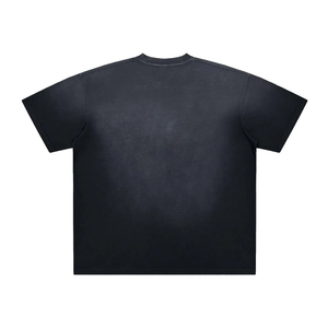 T-shirts décontractés à manches courtes pour hommes, en tissu tricoté 100% coton, délavé à l'acide et effet soleil, personnalisables par pulvérisation, pour l'industrie artistique, vente en gros - Product Image 6