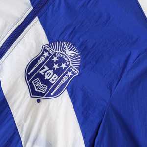 Zeta Phi Beta Full Zip Windbreaker <b>Jacket</b> Women Blue White Lightweight <b>Track</b> <b>Jacket</b> Greek Sorority Stylish Streetwear Outfit - Product Image 4