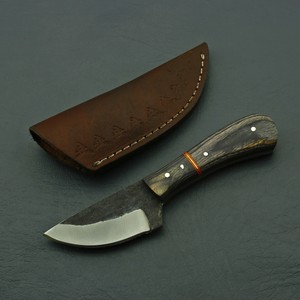 Couteau de Découpe à Lame Fixe Forgé sur Mesure EDC, Manche en Pakka, Étui en Cuir, OEM, Manche Plein, Couteau Utilitaire Compact pour le Camping - Product Image 5