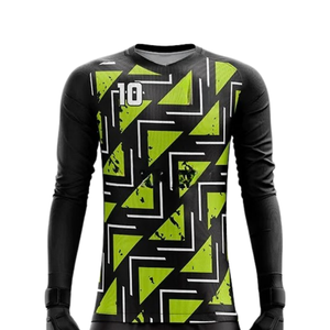 Camiseta de Portero con Diseño de Flecha Angular, Cuello Redondo, Manga Larga, Secado Rápido, Ecológica, Transpirable, de Poliéster, para Fútbol - Product Image 3