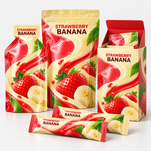 Suplemento de Fresa y Plátano en Bolsa con Boquilla, Etiqueta Privada OEM ODM, Suplemento Saludable de Dosis Única Personalizado - Product Image 5