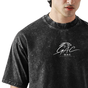 Mens Vintage Washed T-<b>Shirt</b> Front Short Sleeve Crew Neck Regular Fit Casual Streetwear Eco-Friendly <b>Black</b> Wholesale Factory - Product Image 4