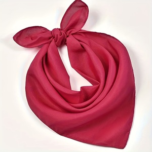 New Top Quality Satin <b>Scarf</b> Bandana Custom Print <b>Silk</b> Like Floral Head <b>Scarves</b> <b>Square</b> Satin Hair <b>Scarf</b> Bandanas for Women - Product Image 4