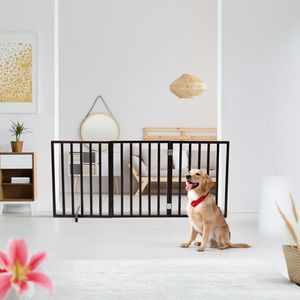 Walnut Wood Pet Gate & Pen Elegant Wooden Dog Fence - Product Image 6