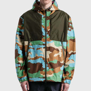 Custom <b>Men's</b> Camouflage Windbreaker Hooded Waterproof Colorblock <b>Jacket</b> Lightweight Outdoor Streetwear <b>Camo</b> Windbreaker Coat - Product Image 3
