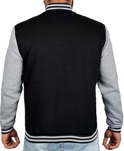 Blouson universitaire personnalisé avec logo 2026, en laine respirante, pour homme, style baseball, coupe oversize, streetwear, hiver, moto, motard - Product Image 6