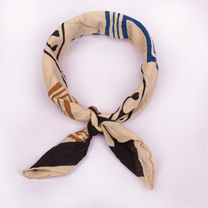 Bandana carré en coton doux imprimé au bloc Bagru, fait main, style vente en gros, 55*55cm, pour femme, pour la tête et le cou, promotionnel, personnalisable - Product Image 5