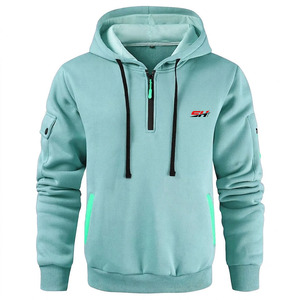 Nueva Sudadera con Capucha Personalizada para Hombre, Corte Regular, Algodón Mezclado, Color Sólido Informal, Sudadera con Capucha para Invierno, Bolsillo de Forro Polar, Transpirable - Product Image 1