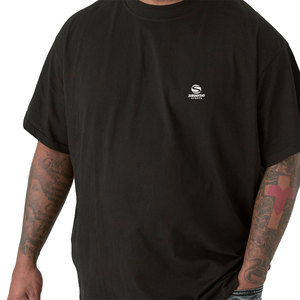 เสื้อยืดโอเวอร์ไซส์สีดำสั่งทำขายส่งสำหรับผู้ชาย ผ้าฝ้าย 100% หนัก 300 กรัม ทรงหลวมไหล่ตก สไตล์ลำลอง สำหรับงานพิมพ์ลาย - Product Image 6