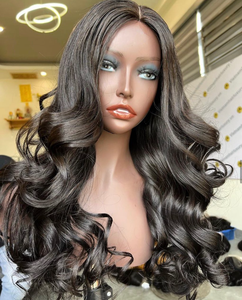 Vente en gros de haute qualité Remy cheveux vierges vietnamiens cheveux humains perruque rebondissante Piano couleur HD dentelle trame unique tissage 180% densité - Product Image 2