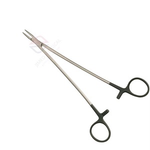 Pinza Portaagujas Debakey de Precisión de 8 Pulgadas, de Acero Inoxidable con Recubrimiento Negro, Mango Anular, Certificación CE, Herramienta Quirúrgica para Sutura - Product Image 4