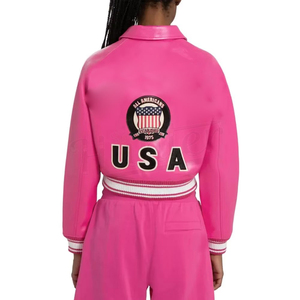 Veste bomber tendance pour femme en cuir PU imperméable, style vintage - Product Image 2