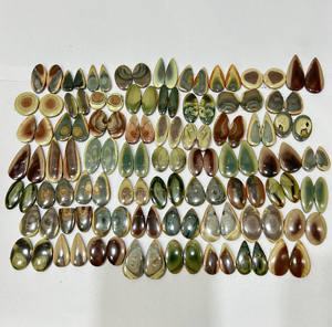 Vente en gros de cabochons en vrac de jaspe impérial paire de pierres précieuses naturelles pour la conception créative de fabrication de bijoux - Product Image 4