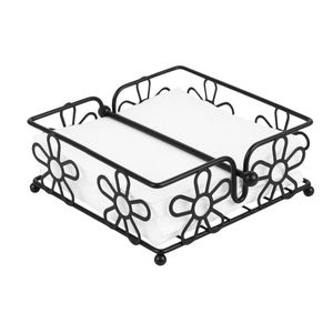 Porta Servilletas de Hierro con Acabado en Polvo Negro de Diseño Nórdico para Decoración de Mesa, Decoración de Hotel, Caja para Servilletas - Product Image 1