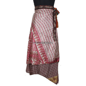 Pareo de Seda Mágica Vintage para Mujer, Estilo Boho, Reversible, de 2 Capas, Falda Larga Cruzada, Talla Grande, Vestido Tubo de Verano - Product Image 6
