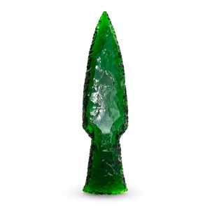 Cuchillo con Punta de Flecha Tallada en Vidrio de Obsidiana Verde Natural con Mango, Punta de Flecha de Cristal Hecha a Mano para Colección y Uso Espiritual - Product Image 1