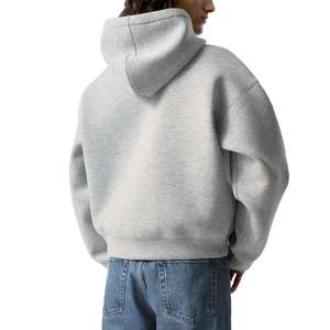 Custom Heavyweight <b>Zip</b> <b>Up</b> Hoodie Oversized Blank <b>Fleece</b> Sweatshirt Full <b>Zip</b> Drop Shoulder <b>Men</b> Plain Zipper Jacket - Product Image 3