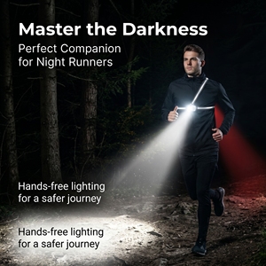 Reflective Vest Running <b>Light</b> LED Front/Rear Combo USB Rechargeable IP55 Rated 180 Beam Angle Safety Hiking Outdoor Sports Run - Product Image 1