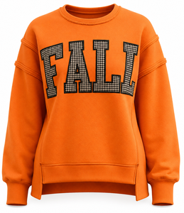 Pull-over personnalisé style universitaire à col montant en molleton épais avec applique de lettres en twill pour la sororité, l'esprit scolaire et les jours de match - Product Image 1