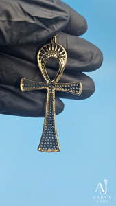 Ankh <b>Cross</b> Moissanite Pendant 925 Sterling Silver Rose Gold Plated Hip Hop Micro Insert Unisex <b>Charm</b> for Party Gift - Product Image 5