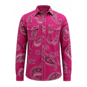Custom Logo Western <b>Welding</b> <b>Shirt</b> Men FR Flame Resistant Long Sleeve Workwear OEM Heavy Duty Cotton Twill Rip-Stop Breathable - Product Image 2