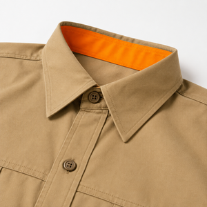Camisa de Trabajo Duradera de Manga Corta con Dos Bolsillos con Solapa en el Pecho, Ranura para Bolígrafo en la Manga y Servicio de Bordado Personalizado - Product Image 4