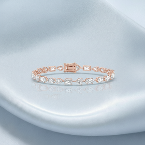 Pulsera de Mujer Luxeshine Jewellery, Estilo Único, Diamante Cultivado en Laboratorio de 12.00Ct, Certificado IGI, Corte Brillante, Ligera, 14KT 10KT - Product Image 1