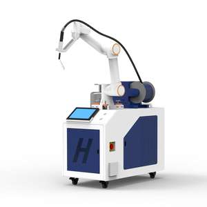用于电机发动机钢制造的光纤激光焊接臂，用于型钢造船的1400mm编程自由机器人焊机 - Product Image 2