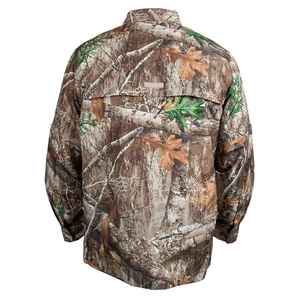 Chemise de chasse respirante à manches courtes en tissu durable à imprimé animal pour l'été, avec logo brodé personnalisé, très vendue - Product Image 3