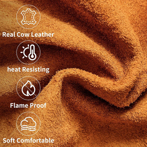 ปลอกแขนหนังแท้สำหรับเชื่อมโลหะ ป้องกันความร้อนและเปลวไฟ สำหรับผู้ชาย - Product Image 2