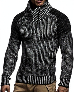 เสื้อสเวตเตอร์ถักลายทาง แขนยาว หนา สำหรับฤดูหนาว ผลิตจากอะคริลิก 100% ทรงปกติ - Product Image 2