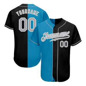 Maillot de baseball personnalisé, t-shirt, broderie 3D, couleurs personnalisées, logo, 100% polyester, respirant, séchage rapide, ensembles - Product Image 3