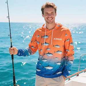 Men's <b>Protective</b> Fishing Clothes Long <b>Sleeve</b> Camouflage Fishing Shirt Customized High Performance Quick Dry Fishing Hoodie - Product Image 3