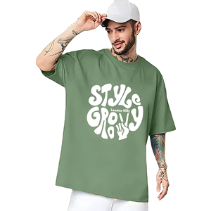 เสื้อยืดโอเวอร์ไซส์ผู้ชาย OEM/ODM ผ้าฝ้าย 100% แบบกำหนดเอง 3 มิติ คุณภาพสูง เป็นมิตรกับสิ่งแวดล้อม - Product Image 3