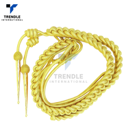 Aiguillette Cérémonielle de Qualité Supérieure, Formelle, Unique et Tendance, Brodée, Service OEM, Sur Mesure, avec Fil Doré et Pointe Dorée, Quatre Saisons