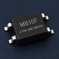 Redresseur en pont SMD MB10F 1A 1000V, encapsulé en plastique, monophasé AC/DC, composant de circuit d'alimentation, puces IC
