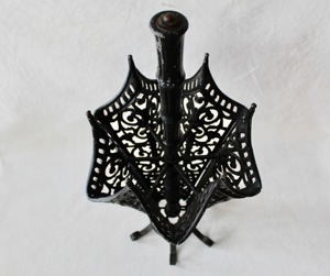 Porte-parapluie élégant noir en forme de parapluie, idéal pour les cafés, les hôtels, les chambres à domicile, organisateur décoratif et idéal pour offrir en cadeau, provenant d'Inde. - Product Image 4