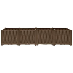 Pots et jardinières durables en polypropylène brun 63 x 15,7 x 15 po pour jardinière surélevée – Élégants et longue durée de vie - Product Image 4