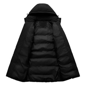 <b>Men</b>’s Extra <b>Long</b> Puffer <b>Jacket</b> Winter Coat Waterproof Thick Insulated Parka with Removable Hood Warm Cold Weather Outerwear - Product Image 3