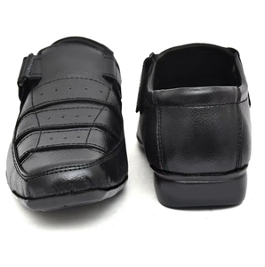 Sandales en cuir véritable de style luxueux pour hommes, respirantes, légères, avec amorti doux, décontractées, pour l'extérieur, toutes saisons - Product Image 1