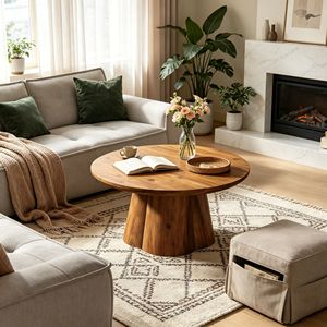 Tavolino d'appoggio antico in legno da 31,5 pollici per soggiorno, uso domestico e alberghiero - Product Image 6