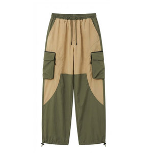 Pantalones de Paracaídas para Hombre con Corte Holgado, Puños Ajustables, Tela Ligera y Bolsillos Laterales para Moda Urbana - Product Image 1